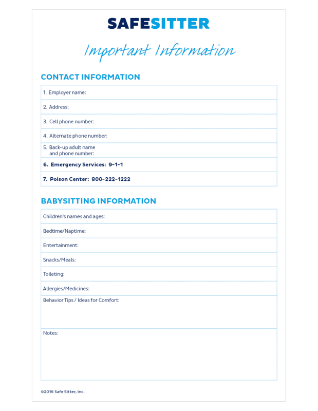 Important Information Note Pad